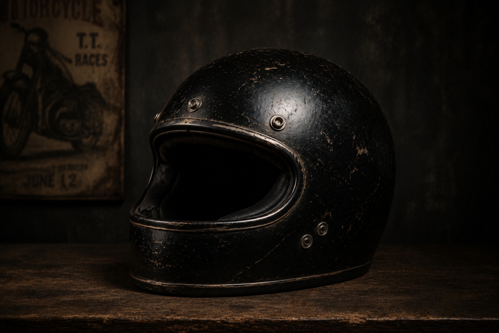 Graphite full-face helmet